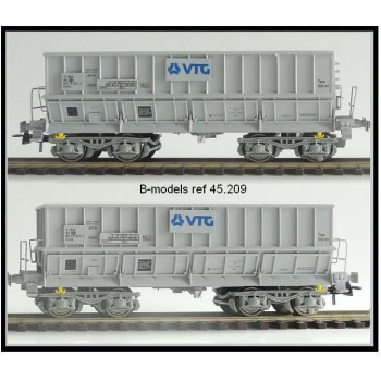 B-Models 45209 Set B 2x Erzwagen grau VTG NMBS Ep.V-VI