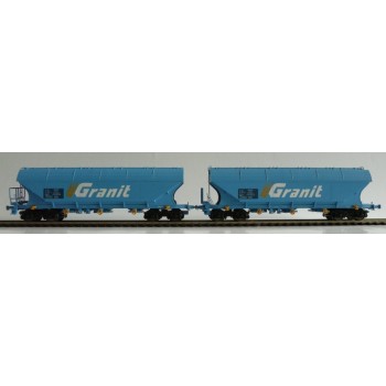 B-Models 45335 Set B 2x Silowagen Getreide blau GRANIT SNCF Ep. V-VI