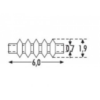 Sommerfeldt 167 Rillen-Isolator braun 1,9 x 6,0 mm (40 St. im Beutel)
